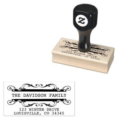 Roaring 20s Art Deco Custom Return Address  Rubber Stamp