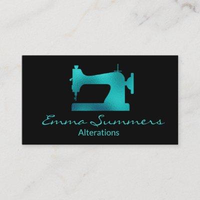 Robin's egg Blue Foil Sewing Machine Alterations