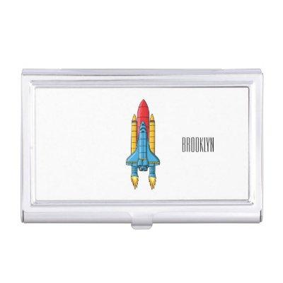 Rocket ship cartoon illustration   case