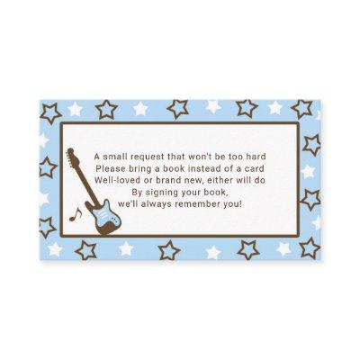 Rockstar baby shower book request - blue