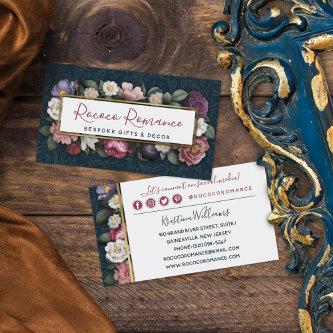 Rococo Damask & Elegant Floral Social Networking