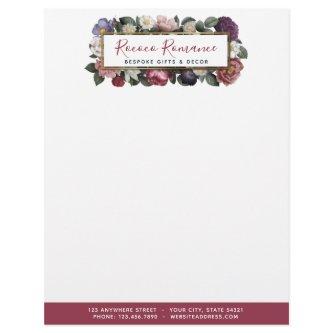 Rococo Damask & Elegant Floral Vintage Feminine Letterhead