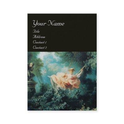 ROCOCO LADY ON SWING MONOGRAM Green Pink Black