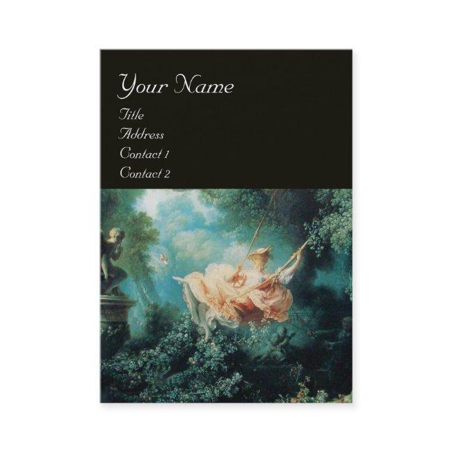 ROCOCO LADY ON SWING MONOGRAM Green Pink Black