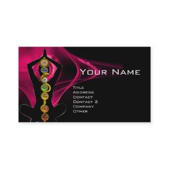 ROD ASCLEPIUS,7 CHAKRAS YOGA LOTUS POSE Pink Black