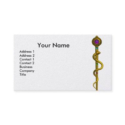 ROD ASCLEPIUS MEDICAL HEALING Monogram White P