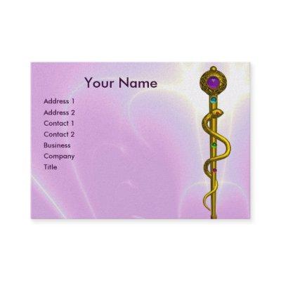 ROD OF ASCLEPIUS Gold Medical Healing Ultra Violet