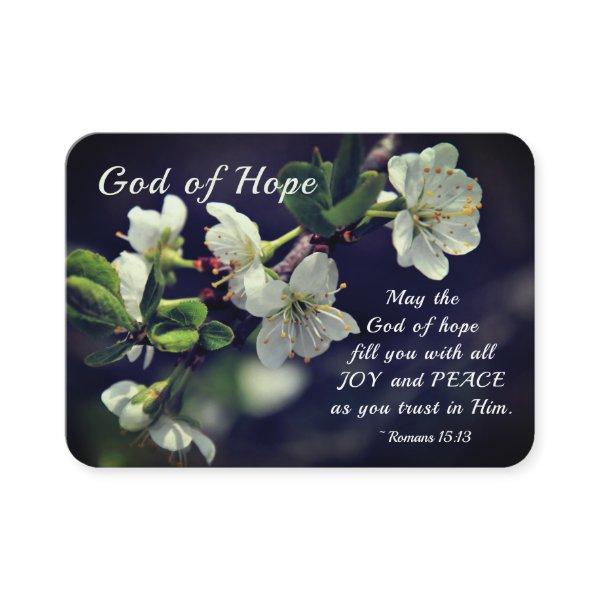 Romans 15:13 God of Hope White Flowers