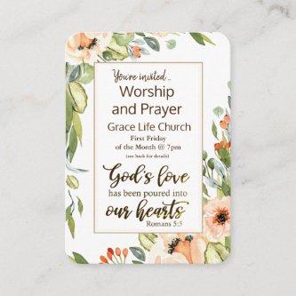 Romans 5:5 God’s Love Church Event Flyer Floral
