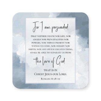 Romans 8:38-39 Love of God Bible Verse Christian Square