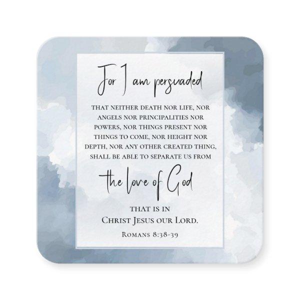 Romans 8:38-39 Love of God Bible Verse Christian Square