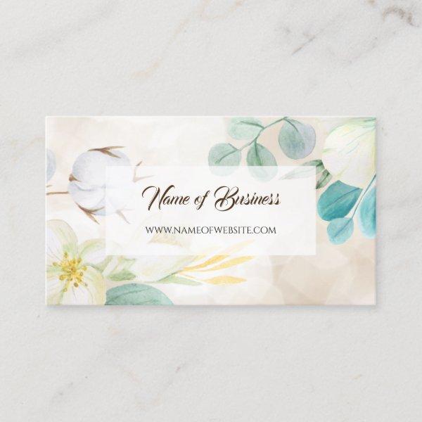 Romantic Cream Floral Elegant Website Boutique