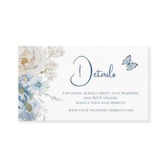 Romantic Dusty Blue Floral Details Wedding