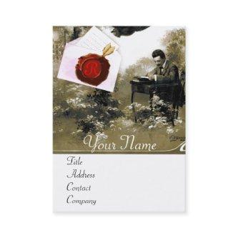ROMANTIC LETTER HOLDER RED WAX SEAL MONOGRAM