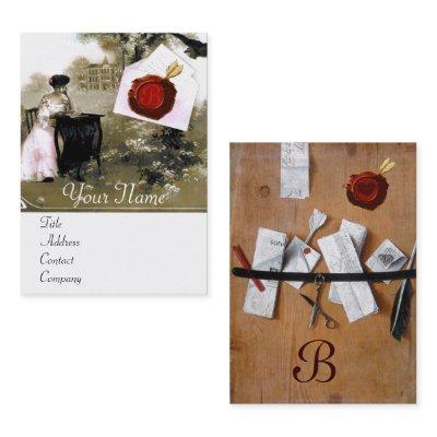 ROMANTIC LETTER HOLDER RED WAX SEAL MONOGRAM