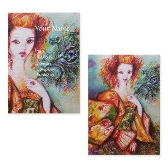 ROMANTIC WOMAN ,SPARKLING PEACOCK FEATHER Pearl