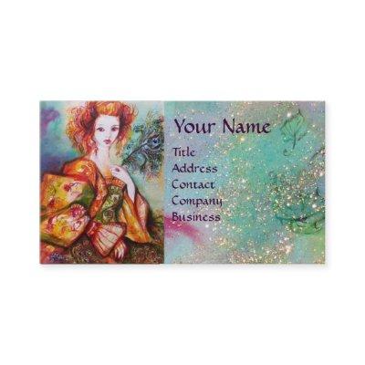 ROMANTIC WOMAN WITH SPARKLING PEACOCK FEATHER