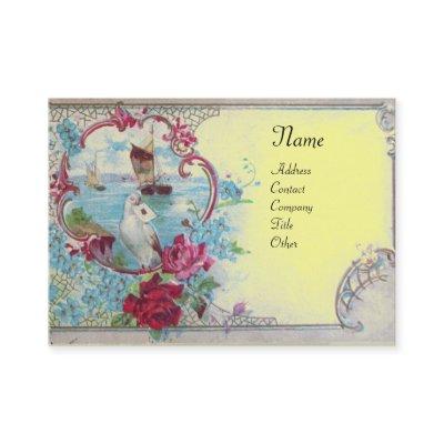 ROMANTICA FLORAL MONOGRAM ROSES,DOVE AND SEASCAPE