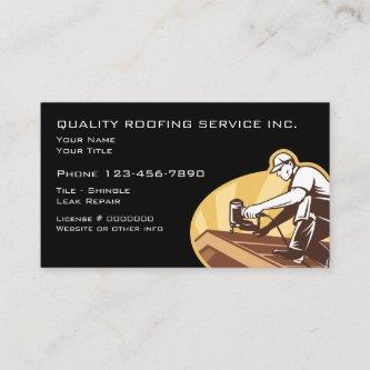Roofing And Construction Retro Design