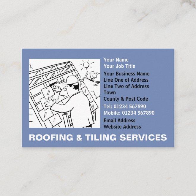Roofing & Tiling Services Cartoon
