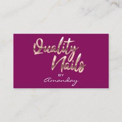 Rose Berry Purple Quality Nail Script QRCode Logo