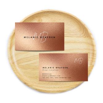 Rose Faux Gold Foil Minimalist Two Monogram