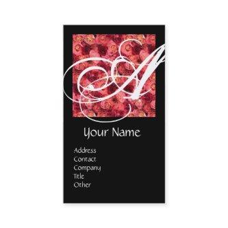 ROSE FIELD SQUARE MONOGRAM pink red black,white