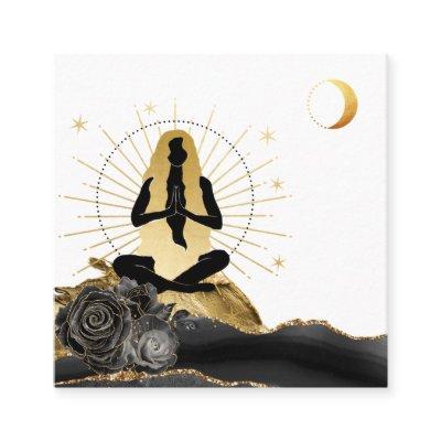 *~* Rose Goddess Black Gold Yoga Moon  Square