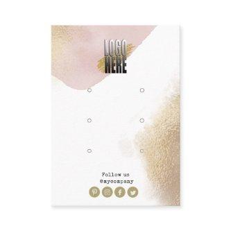 Rose Gold 3 Pair Earrings Abstract Display Card