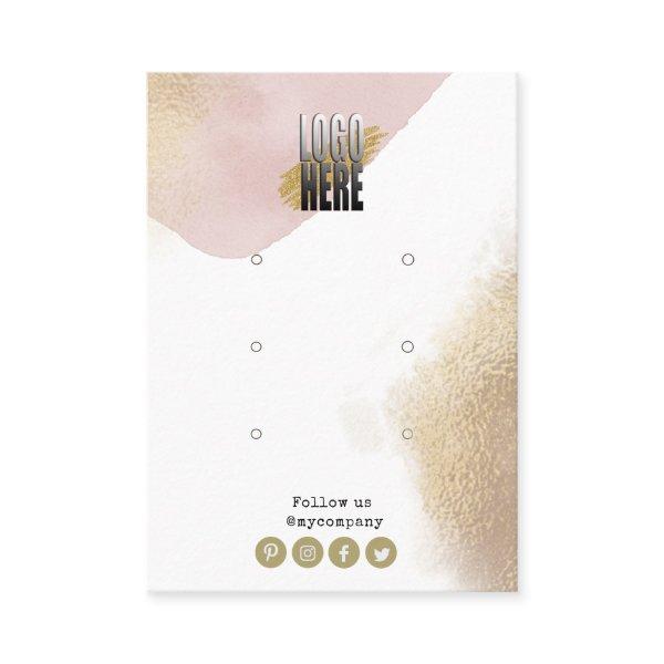 Rose Gold 3 Pair Earrings Abstract Display Card