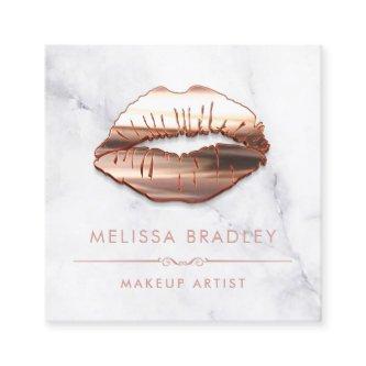 Rose Gold 3D Lips Marble Look Makeup Artist Square