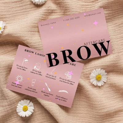 Rose Gold After Care Brow Instruction