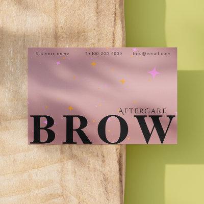 Rose Gold After Care Brow Instruction