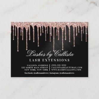 Rose Gold Black Glitter Drips Lashes Aftercare
