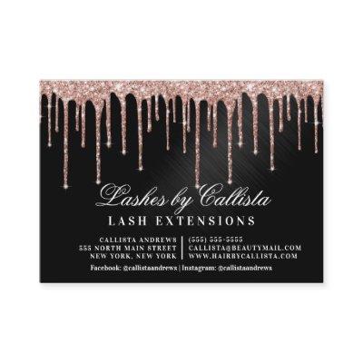 Rose Gold Black Glitter Drips Lashes Aftercare