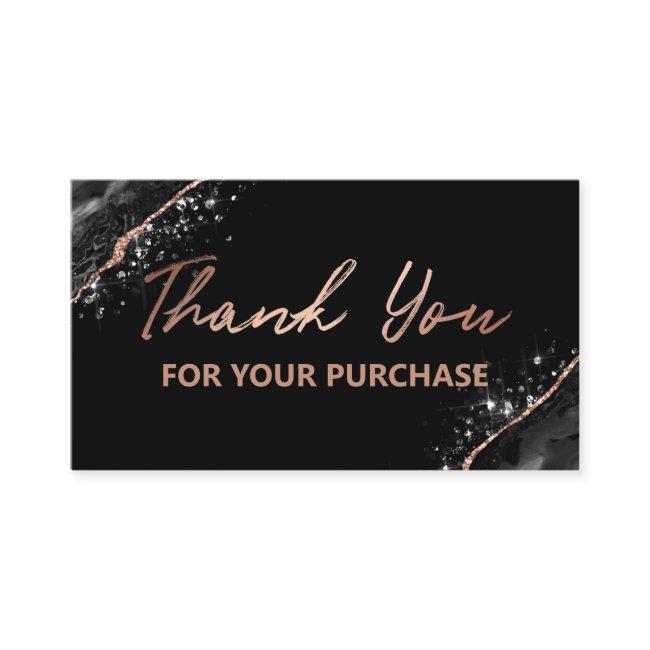 Rose Gold Black Thank You For Your Purchase