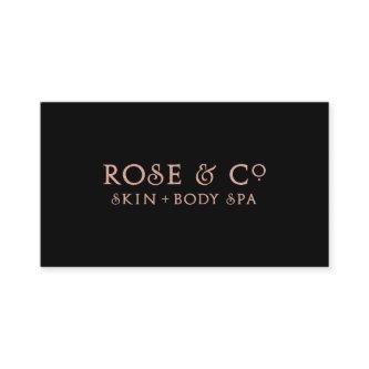 Rose Gold Blush Black Minimal Glam