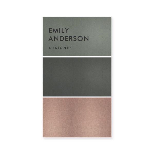 ROSE GOLD BLUSH PINK COPPER STEEL GREY STRIPS