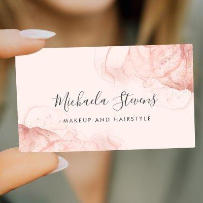 Rose gold blush pink elegant script