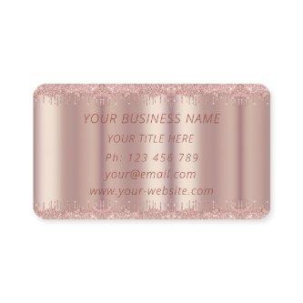 Rose Gold  Custom Your Name Text Info