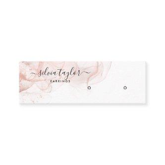 Rose Gold Calligraphy art Earring display card