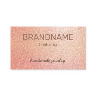 Rosé Gold Color Gradient Texture Faux Pink Glitter