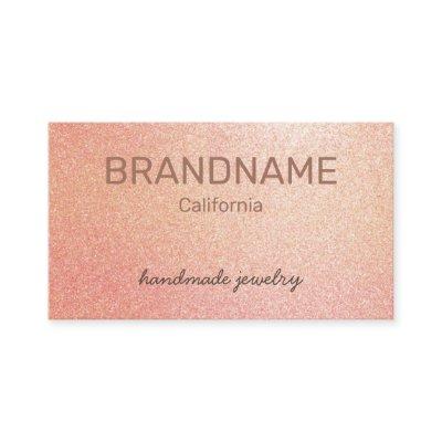 Rosé Gold Color Gradient Texture Faux Pink Glitter