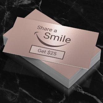Rose Gold Dentist Share a Smile Dental Referral
