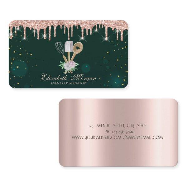 Rose Gold Drips Strawberry Green