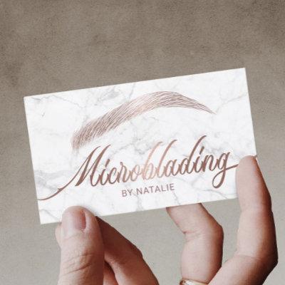 Rose Gold Eyebrow Salon Microblading Marble