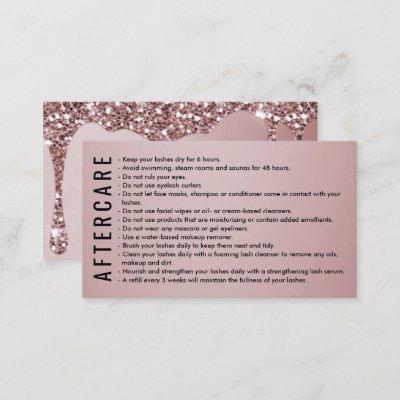 Rose Gold Eyelash/Brow Aftercare Instructions
