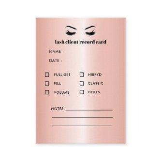 Rose Gold  Eyelash Extension Client Consultation