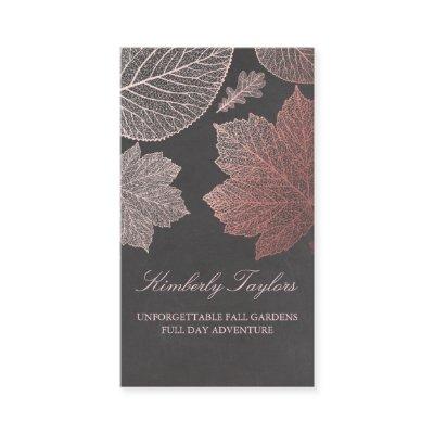 Rose Gold Fall Leaves Elegant Modern Garden