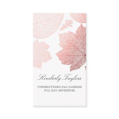 Rose Gold Fall Leaves Elegant Modern Garden